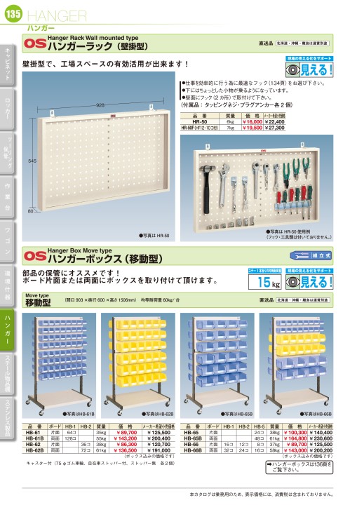OS CABINET 2021 工場什器備品 総合カタログ