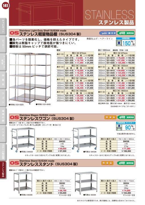 OS CABINET 2021 工場什器備品 総合カタログ